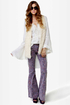 Billabong Jagger Purple Paisley Print Flare Jeans