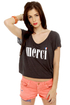Billabong Le Paz Distressed Grey Top
