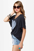 Billabong Heart You and Me Grey Print Top