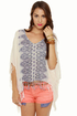 Billabong Water Gypsea Print Poncho Top