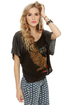 Billabong Wild-Eyed Distressed Print Top
