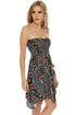 Billabong Bretton Bandeau Grey Print Dress