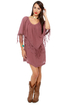 Billabong Washed Up Maroon Poncho Dress