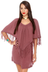 Billabong Washed Up Maroon Poncho Dress