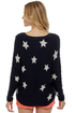 Billabong Homegirlz Po Crop Navy Star Print Sweater