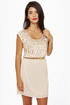 On Reflection Cream Sequin Dress