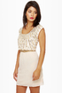 On Reflection Cream Sequin Dress