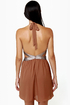 Cast in Bronze Brown Halter Dress