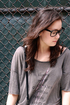 Brandy Melville John Galt Luxure Distressed Grey Top
