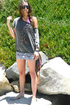 Brandy Melville John Galt Luxure Distressed Grey Top