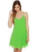 Tank It Easy Lime Green Dress
