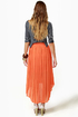 Crowd Pleats-er Orange Pleated Skirt