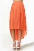 Crowd Pleats-er Orange Pleated Skirt