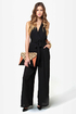 Along for the Stride Backless Black Jumpsuit