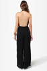 Along for the Stride Backless Black Jumpsuit