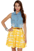 Collective Concepts Solarium Yellow Print Skirt