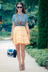 Collective Concepts Solarium Yellow Print Skirt