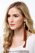 Claire Fong Under My Spell Brown Fringe Earrings