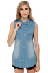 Hardly Strictly Sleeveless Denim Shirt