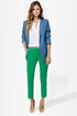 Crop of Kisses Green Cropped Pants