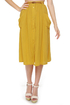 Honeybee Hangout Yellow Midi Skirt
