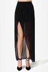 See You Staring High-Low Black Skirt