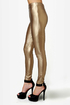 Leader of the Pack Gold Vegan Leather Leggings
