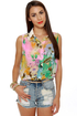 Cutting Room Floral Print Top