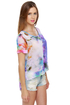 Fleur For Sure Sheer Floral Print Top
