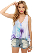 Cosmic Storm Purple Tie-Dye Top