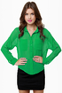 All of a Stud-den Sheer Green Top