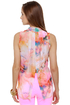 Lotus Sutra Sheer Print Top
