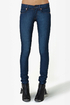 Cheap Monday Zip Low Medium Wash Skinny Jeans