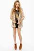 Honey Wheat Waffles Beige Cardigan Sweater