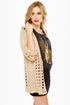Honey Wheat Waffles Beige Cardigan Sweater