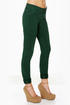Dittos Dawn Mid Rise Green Skinny Jeans