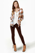 Dittos Jessica Mid-Rise Chocolate Brown Corduroy Pants