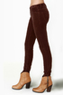 Dittos Jessica Mid-Rise Chocolate Brown Corduroy Pants