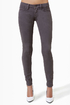 Level 99 Janice Ultra Skinny Stone Grey Jeggings