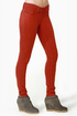 Level 99 Janice Ultra Skinny Rust Red Jeggings