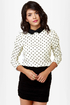 Kylie Cream Polka Dot Top
