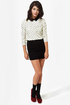 Kylie Cream Polka Dot Top