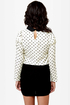 Kylie Cream Polka Dot Top