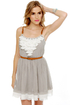 Gold Dust Woman Light Grey Dress
