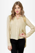 Moondust Beige Button-Up Top