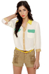 Craft Fair Cream Button-Up Top