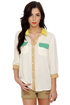 Craft Fair Cream Button-Up Top