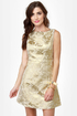 Ruling Dynasty Gold Brocade Dress