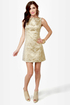 Ruling Dynasty Gold Brocade Dress