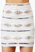 French Twenties Cream Sequin Skirt